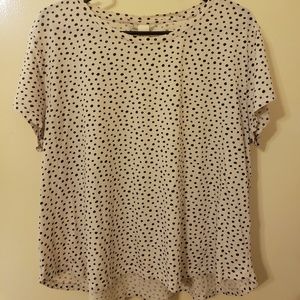 Black and white polka dot top